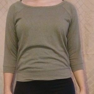 Olive 3/4 length shirt
